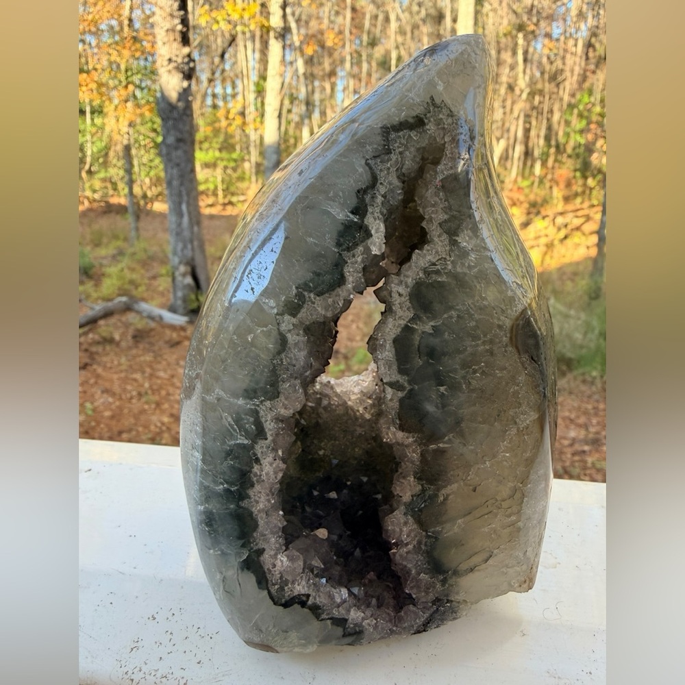 Quartz & Agate Sugary Druzy Flame | Brazil